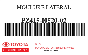 TOYOTA - PZ415-I0520-02 MOULURE LATERAL