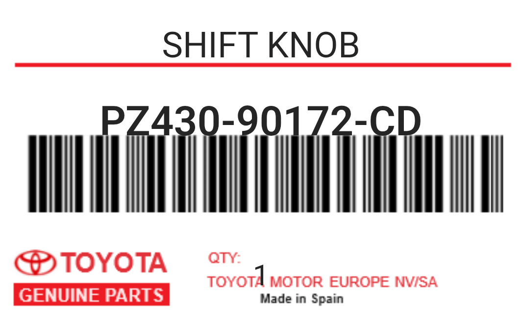 TOYOTA - PZ430-90172-CD SHIFT KNOB