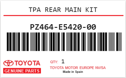 TOYOTA - PZ464-E5420-00 TPA REAR MAIN KIT