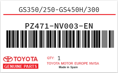 TOYOTA - PZ471-NV003-EN GS350/250-GS450H/300