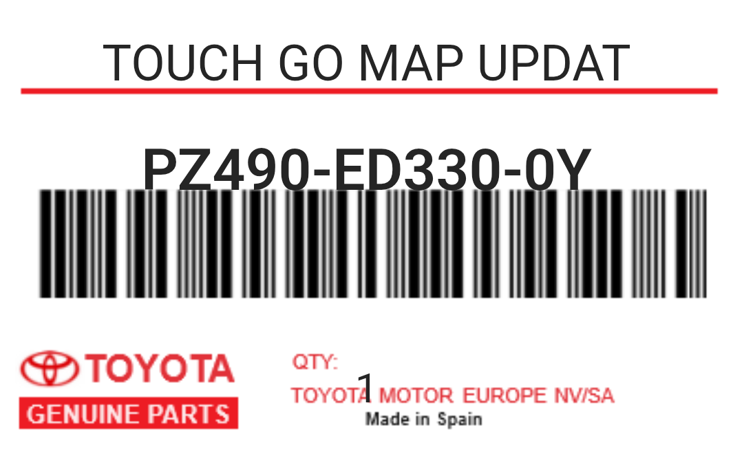 TOYOTA - PZ490-ED330-0Y TOUCH GO MAP UPDAT