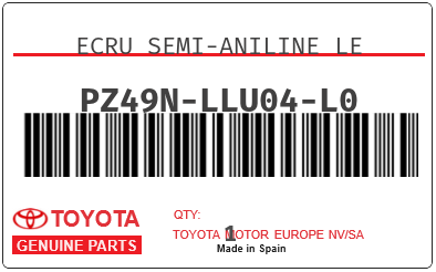 TOYOTA - PZ49N-LLU04-L0 ECRU SEMI-ANILINE LE