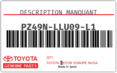 TOYOTA - PZ49N-LLU09-L1 DESCRIPTION MANQUANT
