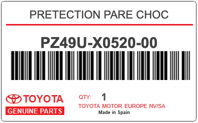 TOYOTA - PZ49U-X0520-00 PRETECTION PARE CHOC