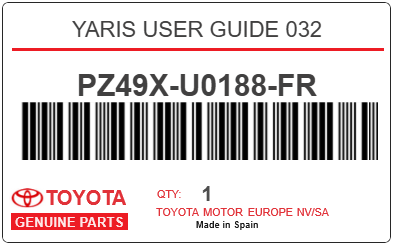 TOYOTA - PZ49X-U0188-FR YARIS USER GUIDE 032