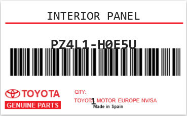 TOYOTA - PZ4L1-H0E5U INTERIOR PANEL