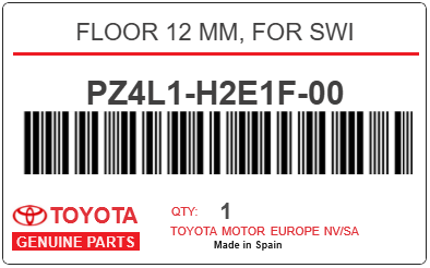 TOYOTA - PZ4L1-H2E1F-00 FLOOR 12 MM, FOR SWI